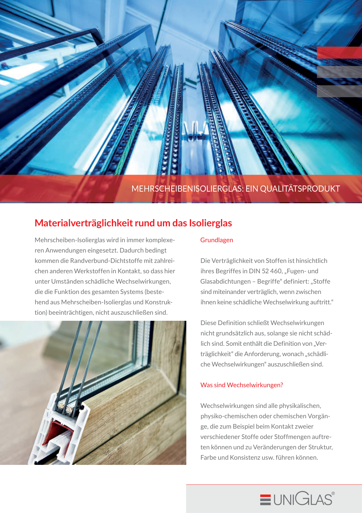 UNIGLAS® | INFORM – združljivost materialov okoli izolacijskega stekla (krajše)